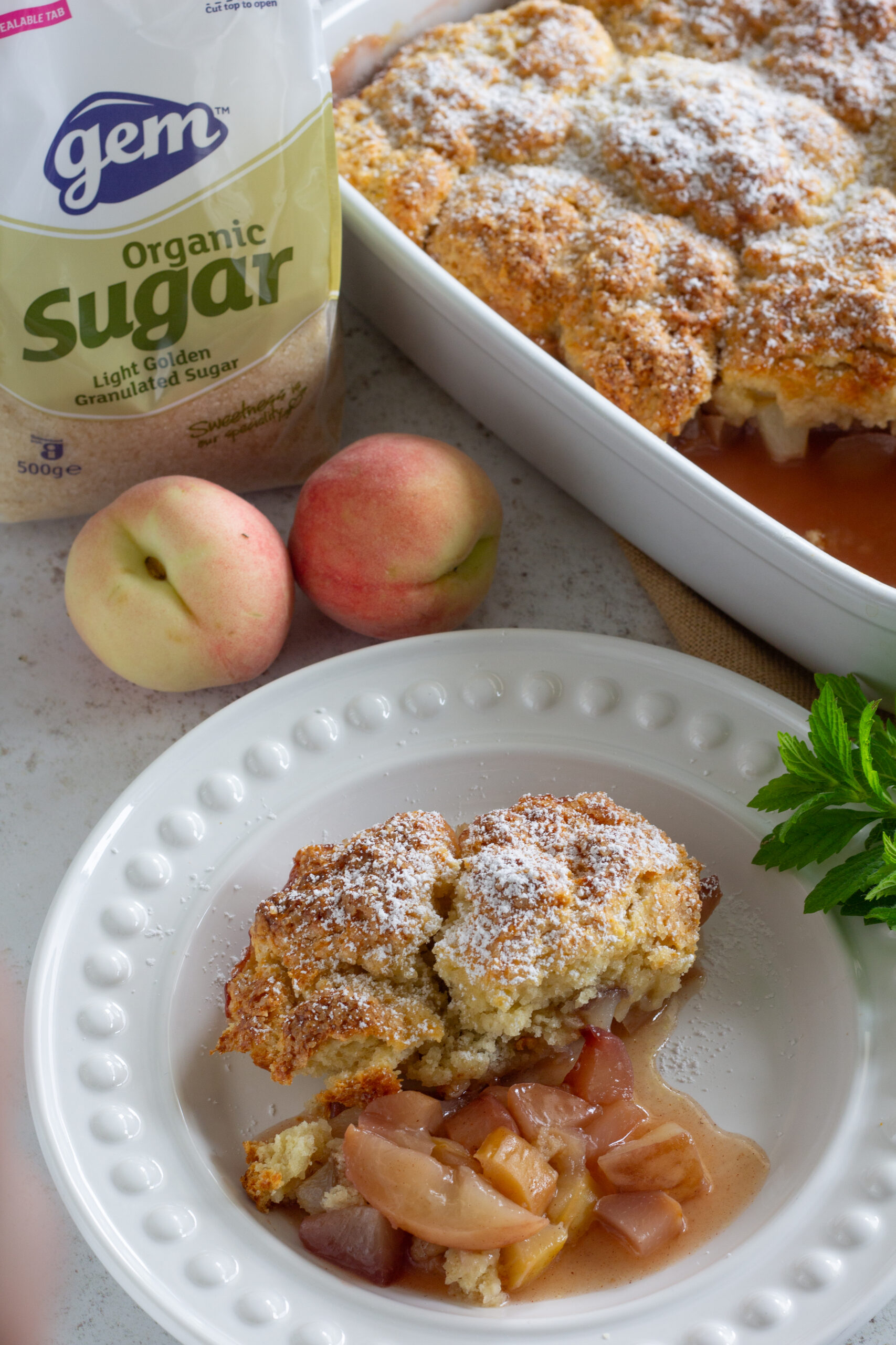 Baked Peach Cobbler