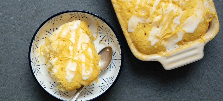 Microwave lemon cake