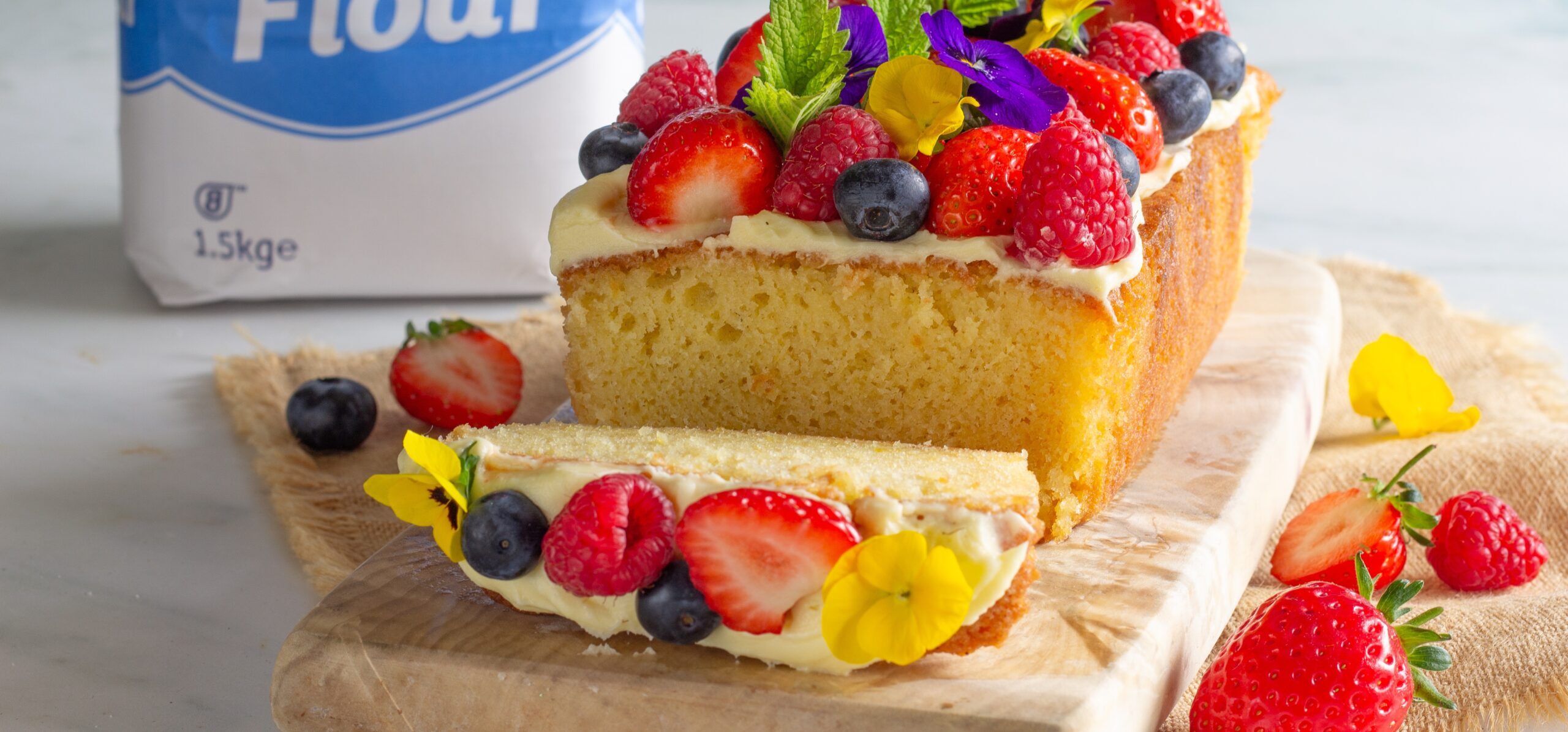 Lemon Elderflower Berry Cake