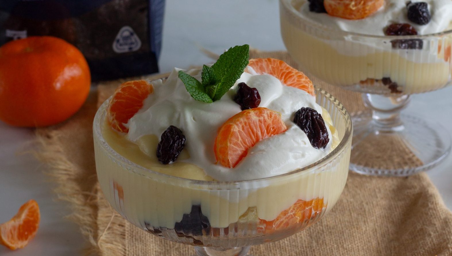 Rum and Raisin Festive Trifles