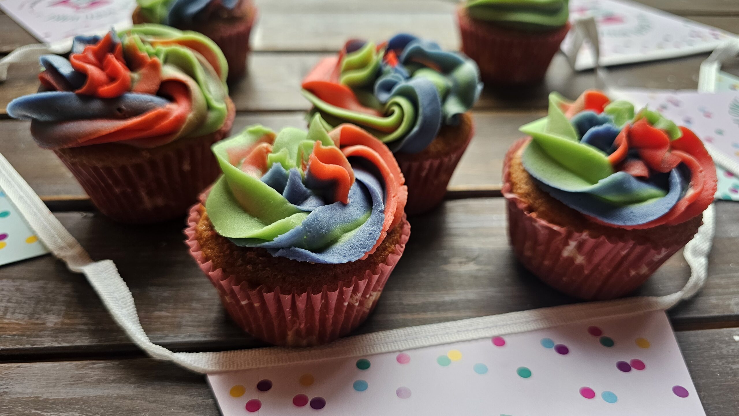 Rainbow Surprise Cupcakes