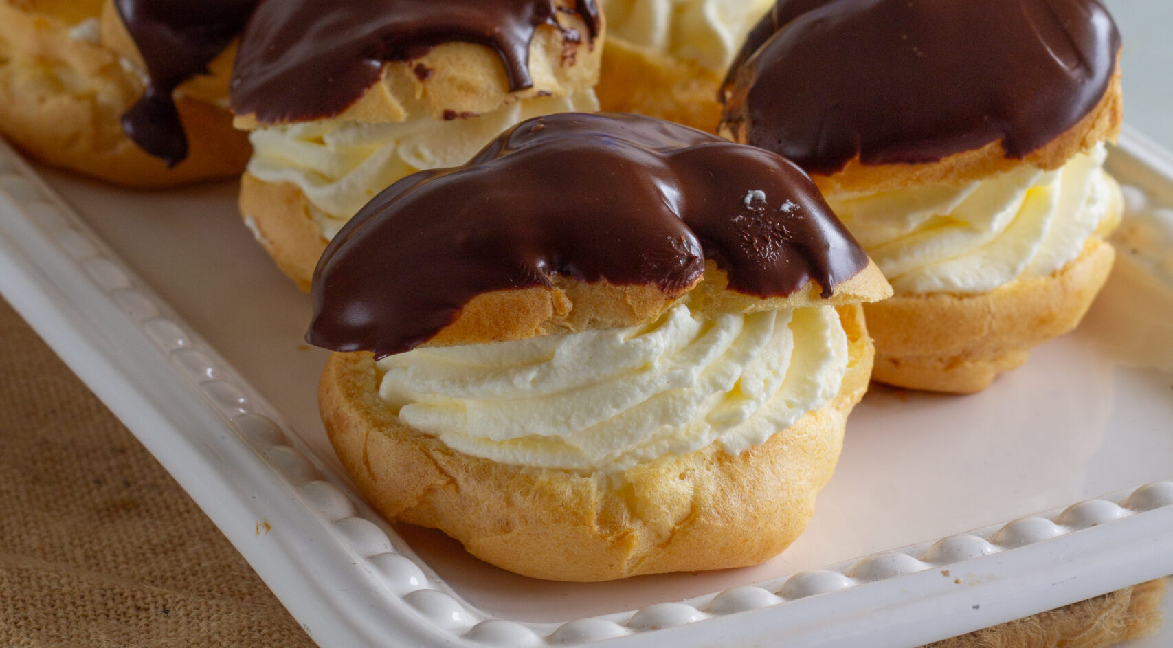 Chocolate & Cream Profiteroles