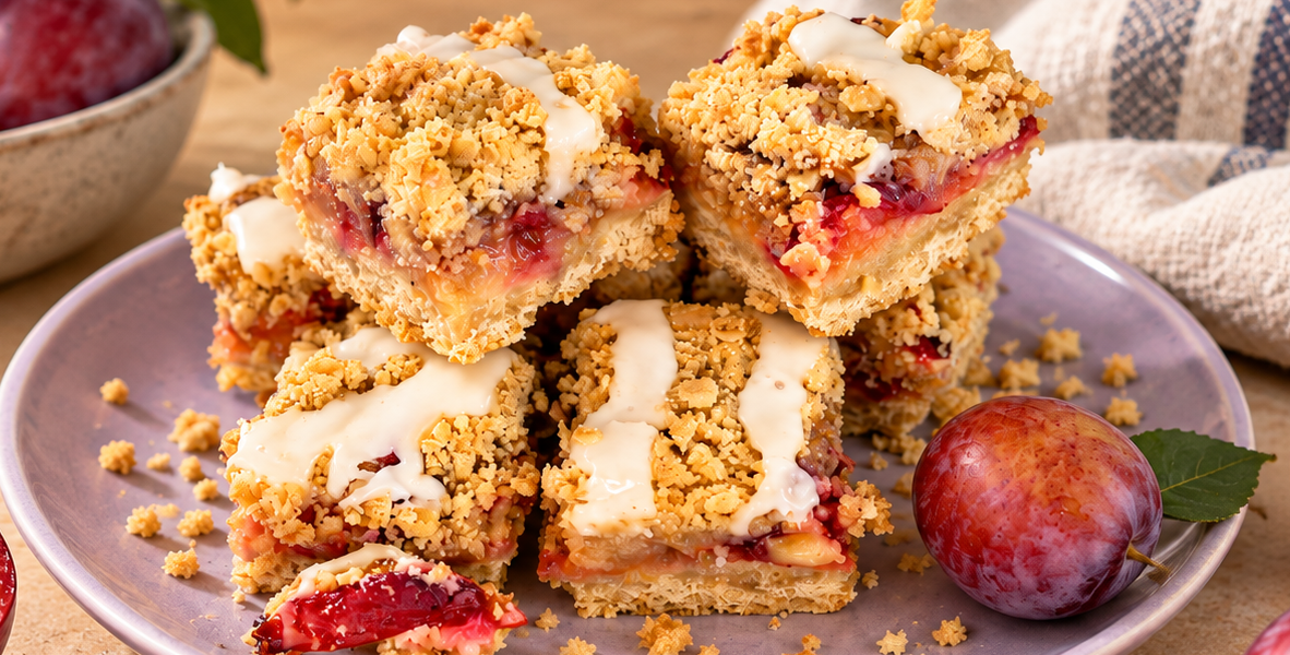 Autumnal Crumble Slice